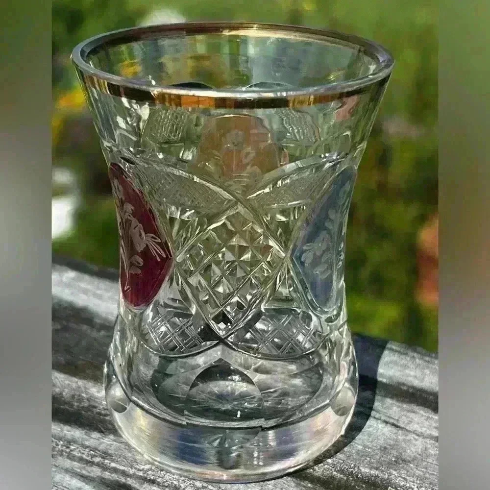 3.5 oz. Turkish "ARMUD" Tea Glass 100 ml, Crystal Glass